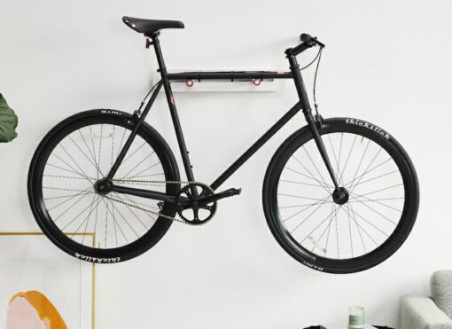 Wall-Mounted Bike Rack Elevate Your Ride with Bonnes Intentions' White Metal Holder