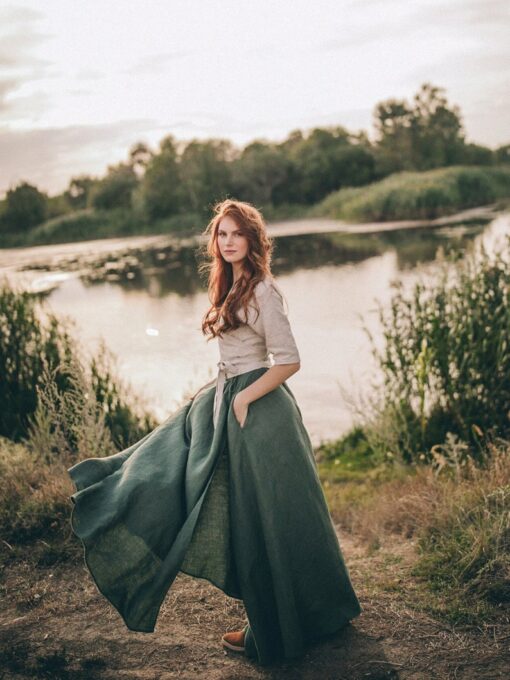 Breezy Linen Maxi Skirt Elevate Your Spring Wardrobe with Sustainable Style