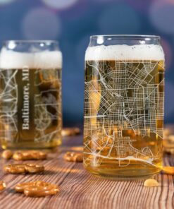 Baltimore Beer Can Glass Engrave Your City's Story on Every Sip