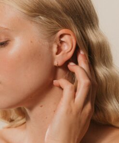 Pav? Cartilage Mini Hoops Shimmering Diamonds in a Delicate Embrace