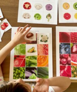 Montessori-Inspired Fruit and Veggie Matching Cards Explore the World of Produce Inside and Out