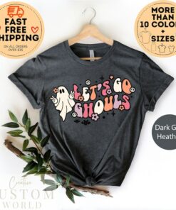 Hauntingly Chic "Let's Go Ghouls" Vintage Halloween T-shirt for Spooky Season