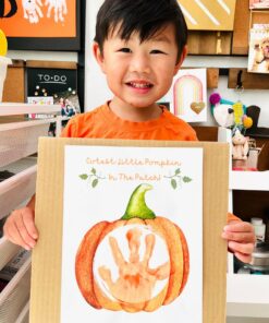 Create Spooky Memories with Our Pumpkin Handprint Art Printable A Fun Fall Activity for Preschoolers