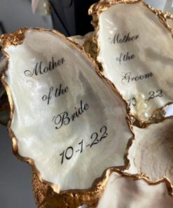 Personalized Oyster Shell Ring Dish A Timeless Treasure for the Mother of the Bride