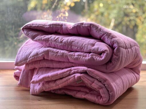 Organic Hemp Linen Comforter Sustainable Comfort in Pink