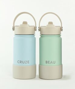 Personalized Engraved Insulated Reusable Drinks Bottle - 14oz/400ml - Clay Font/Horizontal