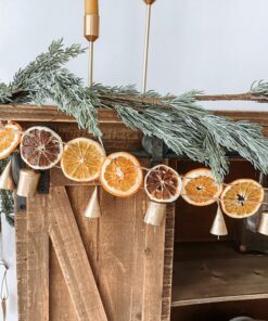 Rustic Garland Dried Orange & Lemon Garland with Natural Twine for Primitive, Minimalist, and Cottage Core Decor
