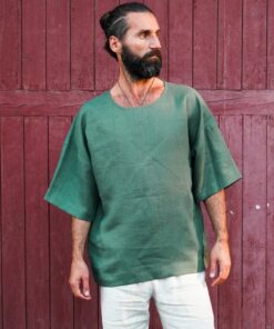 Breezy Linen T-Shirt Oversized Comfort and Style for Men