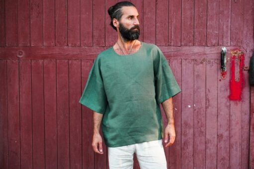 Breezy Linen T-Shirt Oversized Comfort and Style for Men