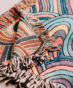 Cozy Up with Retro Vibes Vintage Throw Blanket for Boho Home Decor