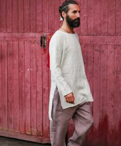 Stylish Beige Linen Tunic A Versatile Wardrobe Essential for Men