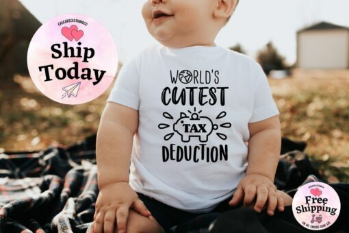 World's Cutest Tax Deduction Announce Your Pregnancy with a Hilarious Baby Onesie