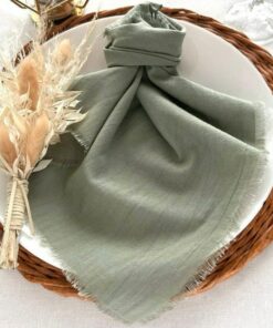 Sage Green Boho Napkins Elevate Your Rustic Wedding Decor with Cheesecloth Elegance