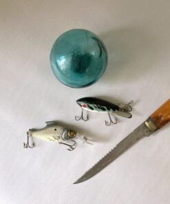 Vintage Heddon Preyfish Series 560 Natural (American) Shad Fishing Lure Plus One Unmarked Refurbished Fishing Lure | Beach House Decor