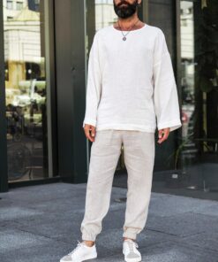 Organic Linen Lounge Pants Sustainable Comfort for Spring and Summer