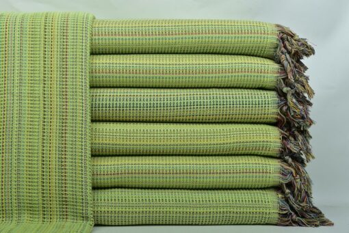 Pistachio Green Diamond Throw Indulge in Comfort and Style with Our King-Size Turkish Blanket