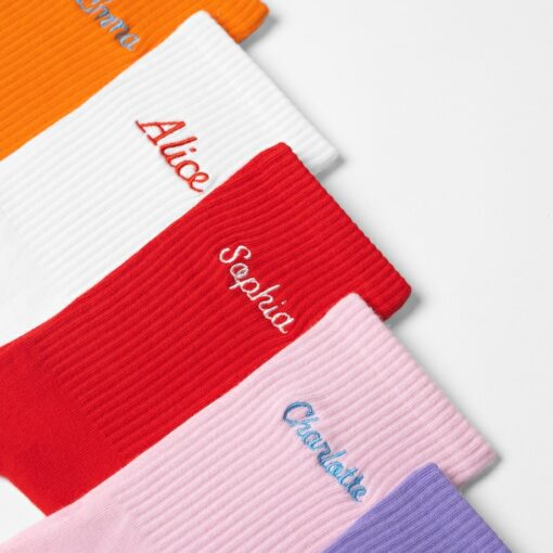 Personalized Embroidered Name Socks Cozy Comfort with a Touch of You