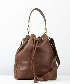 Chocolate Brown Leather Bucket Bag The Danae - Versatile, Stylish, and Practical