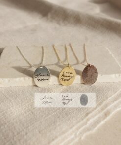 Personalized Fingerprint Necklace Cherished Memories Engraved in Silver
