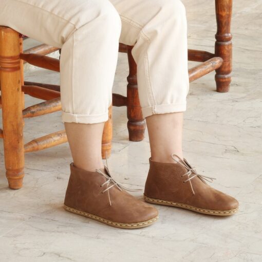 Earth Shoe Embrace the Barefoot Revolution with Grounding Copper Rivets and Buffalo Leather Outsole