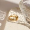 Vintage Art Deco Peridot Double Ring Band A Statement of Elegance and History