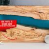 Captivating Sea Turtle Charcuterie Board A River of Delights on a Live Edge Canvas