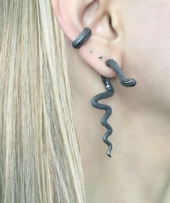Enigmatic Serpent Front and Back Snake Ear Jackets for a Gothic Allure