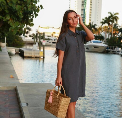 Personalized Linen Dress A Timeless Gift for Mom on Mother's Day