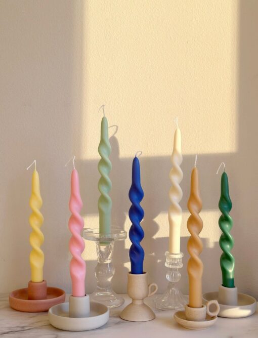 Enchanting Spiral Soy Wax Candle A Twist of Elegance for Your Home