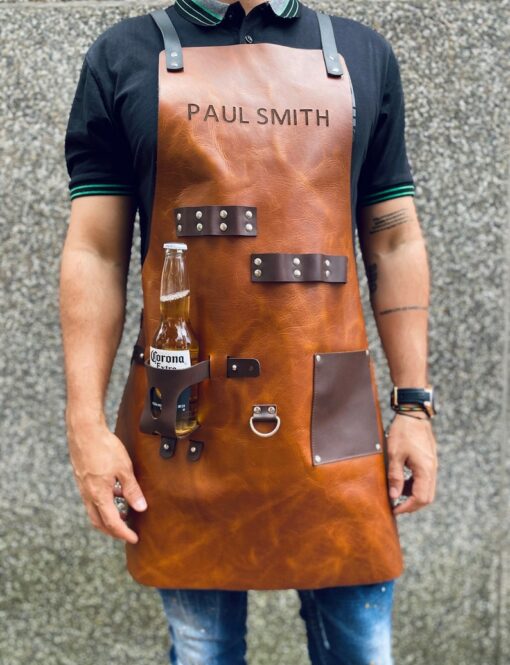Personalized Leather Apron Your Ultimate Protection for Culinary and Craft Adventures