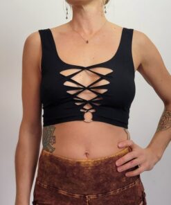 TRIX Braided Crop Tank Top Elevate Your Style with Intricate Detailing