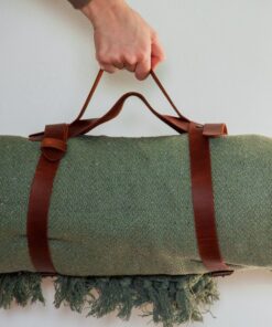 Personalized Leather Blanket Carrier Elevate Your Outdoor Adventures