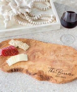 Personalized Olive Wood Charcuterie Board Rustic Elegance for Memorable Gatherings