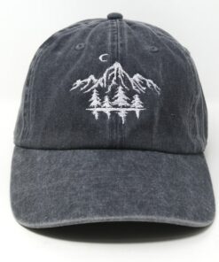 Embroidered Mountain Forest Baseball Cap Escape into Nature's Embrace