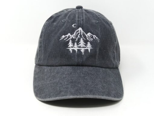Embroidered Mountain Forest Baseball Cap Escape into Nature's Embrace