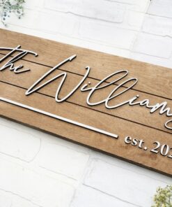 Personalized Family Name Sign A Timeless Keepsake for Your Abode
