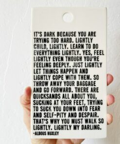 Aldous Huxley's Timeless Wisdom Engraved on a Ceramic Wall Plaque A Literary Masterpiece for Your Home