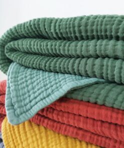 Ultra-Soft 8-Layer Muslin Throw Blanket Customizable Comfort for All Ages