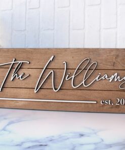 Personalized Family Name Established Sign A Timeless Keepsake for Cherished Memories