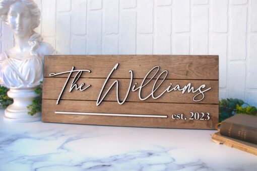 Personalized Family Name Established Sign A Timeless Keepsake for Cherished Memories