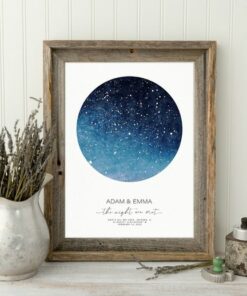Personalized Star Map Print Capture the Night Sky of Your Special Moment