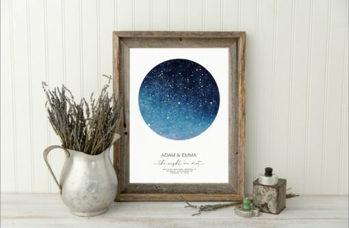 Personalized Star Map Print Capture the Night Sky of Your Special Moment