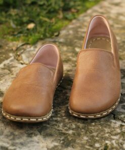 Elevate Your Style and Well-being Grounding Brown Loafers for Men
