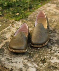 Military Green Loafers Experience Barefoot Comfort in Turkish Style
