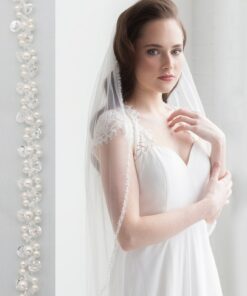 Beaded Bridal Veil Ivory Elegance for Your Wedding Day