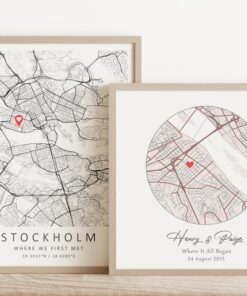 Personalized Map Our First Home | Romantic Valentine's Day Gift | Anniversary Keepsake | Custom Wedding Present | Digital City Map Print