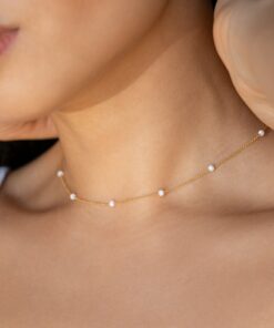 Opal Station Necklace A Shimmering Gemstone Choker for Bridal Elegance and Everyday Glamour