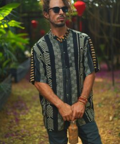 Geometric Print Button-Up Elevate Your Summer Wardrobe with Style and Comfort