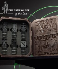 Personalized Tequila Glasses with Flight Board The Perfect Gift for Any Occasion