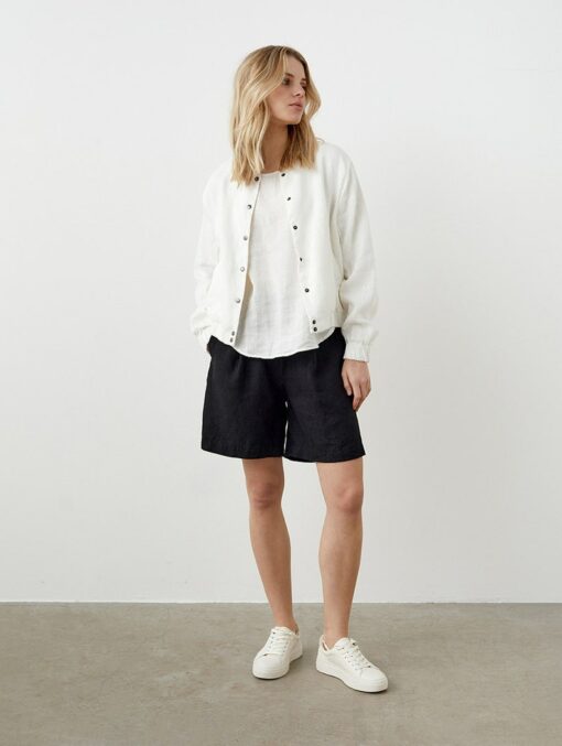 Linen Bomber Jacket Elevate Your Style with Comfort and Versatility